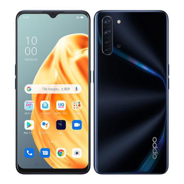 ANDROID(アンドロイド)のoppo reno3a SIMフリー本体　128GB 楽天 美品　ブラック スマホ/家電/カメラのスマートフォン/携帯電話(スマートフォン本体)の商品写真