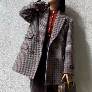 アメリヴィンテージ(Ameri VINTAGE)のAmeriVINTAGE 新作完売CHECK ECO WOOL BIGジャケット(テーラードジャケット)