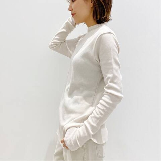 L'Appartement DEUXIEME CLASSE(アパルトモンドゥーズィエムクラス)のRib  L/S  T―sh ナチュラル レディースのトップス(カットソー(長袖/七分))の商品写真