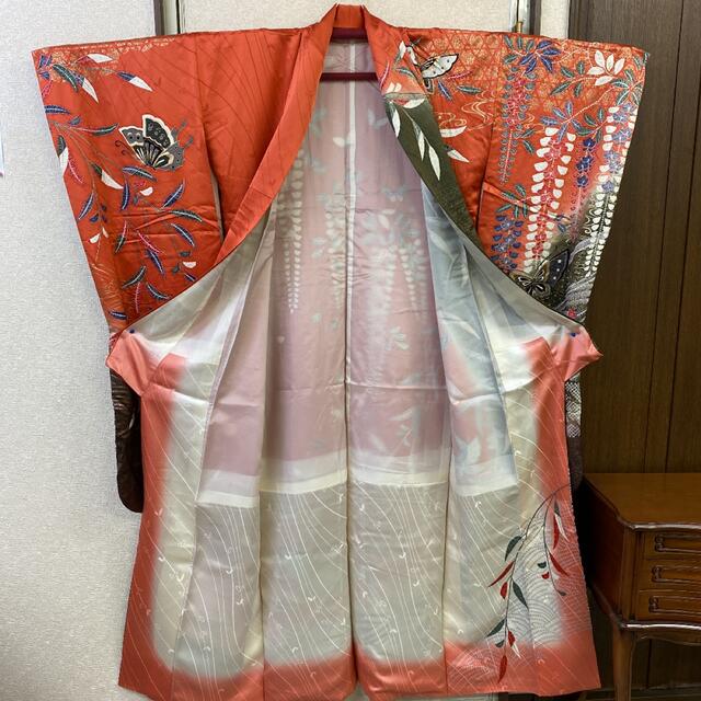 振袖】成人式 卒業式 晴れの日に 藤の花 蝶乱舞 3E-204の通販 by 腹
