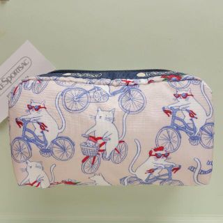 レスポートサック(LeSportsac)の新品★レスポートサック★キャット猫柄 レクタン コスメポーチ ねこ柄 ネコ柄  (ポーチ)