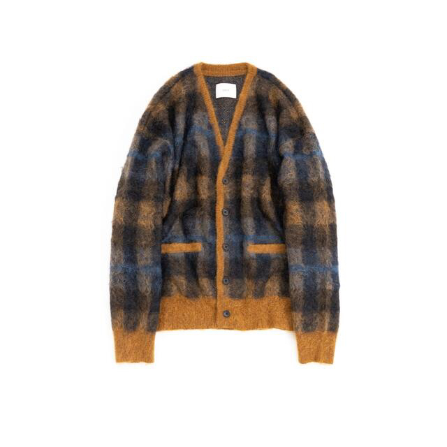 stein 新品･タグ付き KID MOHAIR CARDIGAN(CHECK)saby