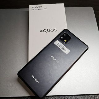 アクオス(AQUOS)のSHARP AQUOS sense4 lite 楽天版SIMフリー ブラック S(スマートフォン本体)