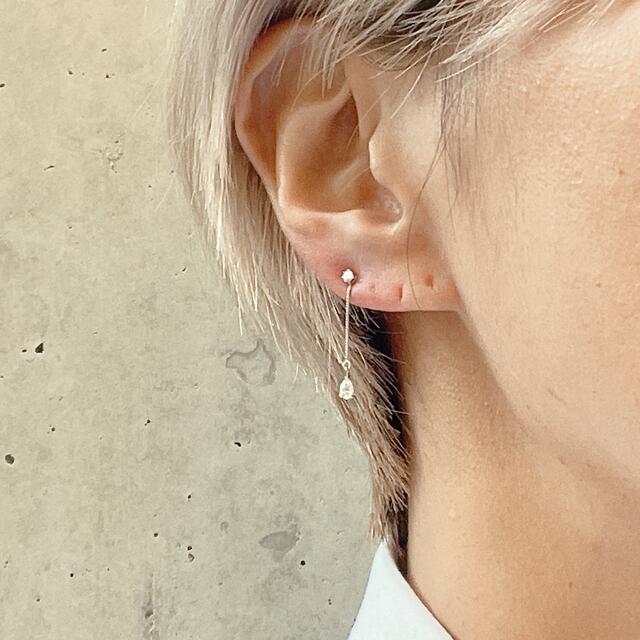 k18WG ペアシェイプ ダイヤモンド ピアス 2way✨☺️ | myglobaltax.com