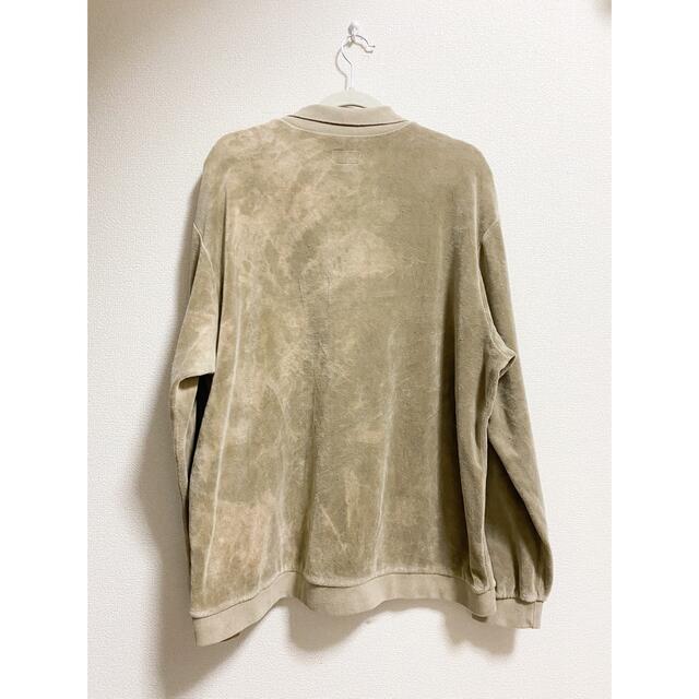 supreme bleached velour polo L/S 21ss