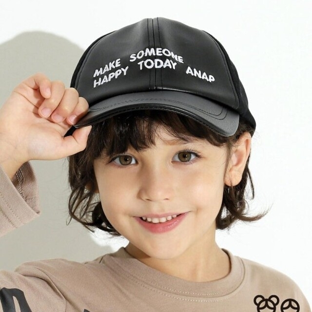 ANAP Kids(アナップキッズ)のANAP アナップ ライダース 120cm キャップ セット キッズ/ベビー/マタニティのキッズ服女の子用(90cm~)(ジャケット/上着)の商品写真