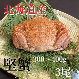 【北海道産】高級ボイル毛がに約300〜400ｇ3尾セット(魚介)