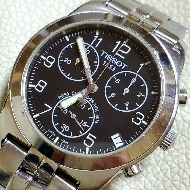 動作OK】TISSOT ティソ 腕時計 1853 クロノグラフ メンズ-