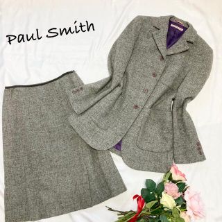 ポールスミス(Paul Smith)の【良品 Lサイズ】Paul Smith スカートスーツ セットアップ グレー(スーツ)