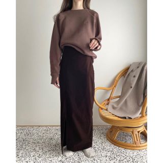 トゥデイフル(TODAYFUL)の新品・未使用pon pon velvet slit sk(ロングスカート)