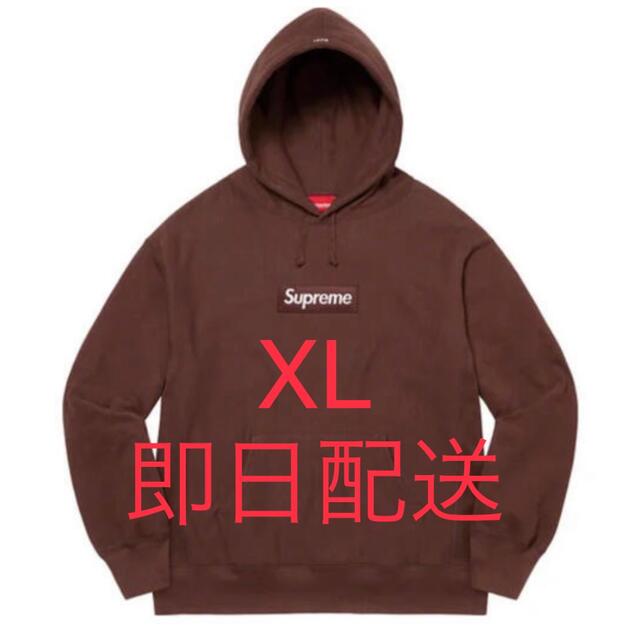 XLカラーsupreme Box Logo Hooded Sweatshirt brown