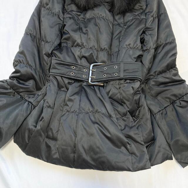 EPOCA(エポカ)の【美品】EPOCA フォックスファー ベルト付き ダウンコート ブラック 40 レディースのジャケット/アウター(ダウンジャケット)の商品写真