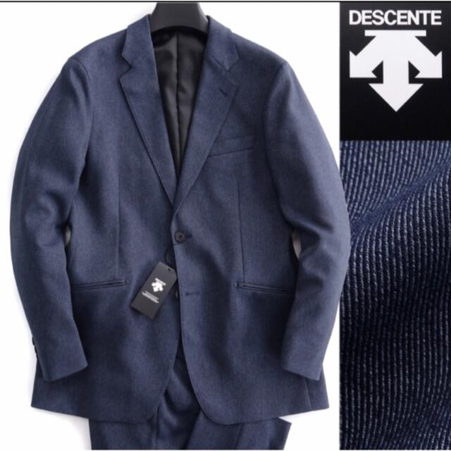 新品 DESCENTE デサント メランジ カルゼ スーツ S ネイビー メンズ ...