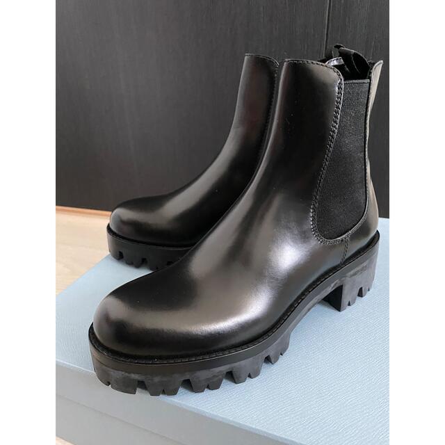 ☆プラダ ☆新品 サイドゴアブーツ☆6 定番のお歳暮&冬ギフト 48%割引