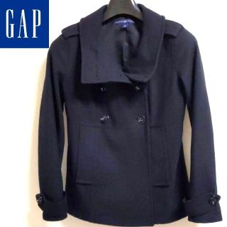 ギャップ(GAP)のGAP ウール80% Ｐコート 黒(テーラードジャケット)