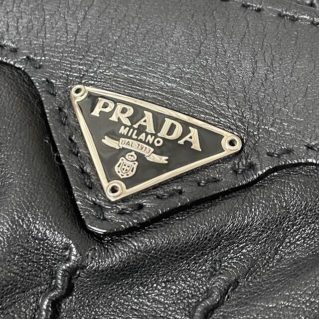 PRADA プラダ レザー グローブ シープスキン ラムスキン カシミヤ100