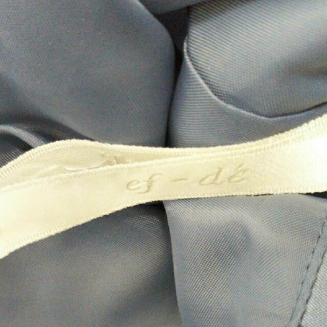ef-de(エフデ)のef-dé　エフデ　スカート フレアスカート プリーツ　ブルー　ブルーグレー レディースのスカート(ひざ丈スカート)の商品写真
