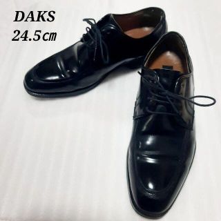 ダックス(DAKS)のDAKS ダックス 24.5 Uチップ 黒 ブラック ビジネス 結婚式(ドレス/ビジネス)