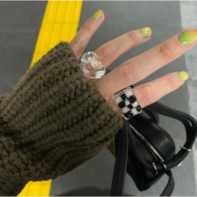 yurika akutsu checker glass ring Mサイズ www.yagikuni.co.jp
