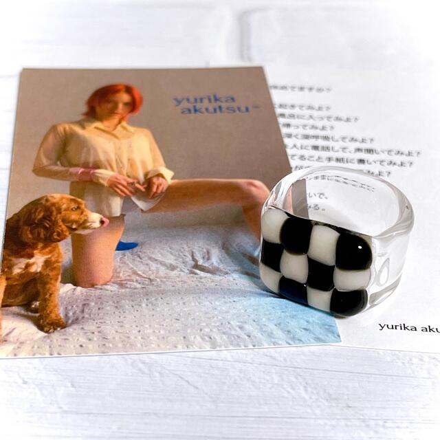 yurika akutsu checker glass ring Mサイズ www.yagikuni.co.jp