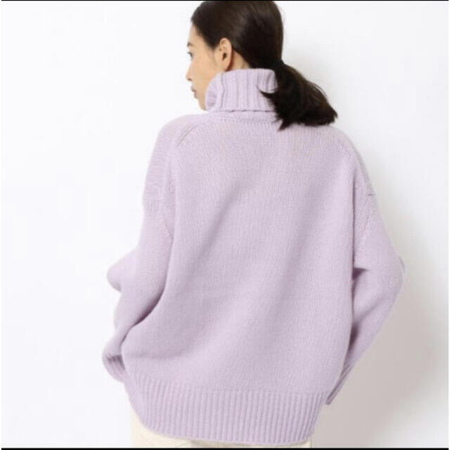ギャルリーヴィー ファインウール ハイネック プルオーバー 紫 ...