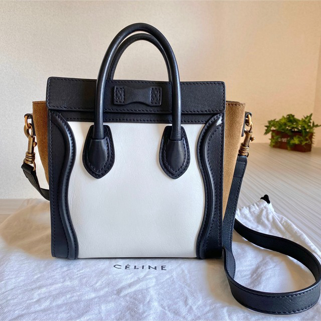 celine(セリーヌ)の✿CELINE✿ラゲージ ナノショッパー トリコロール【2way】 レディースのバッグ(ハンドバッグ)の商品写真