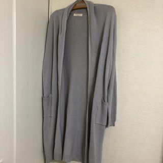 ショコラフィネローブ(chocol raffine robe)の値下げしました　ショコラフィネロープ  ロングカーディガン グレー(カーディガン)