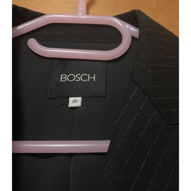 BOSCH(ボッシュ)のボッシュ ストライプテーラードジャケット スーツ 結婚式 リクルート レディースのフォーマル/ドレス(スーツ)の商品写真