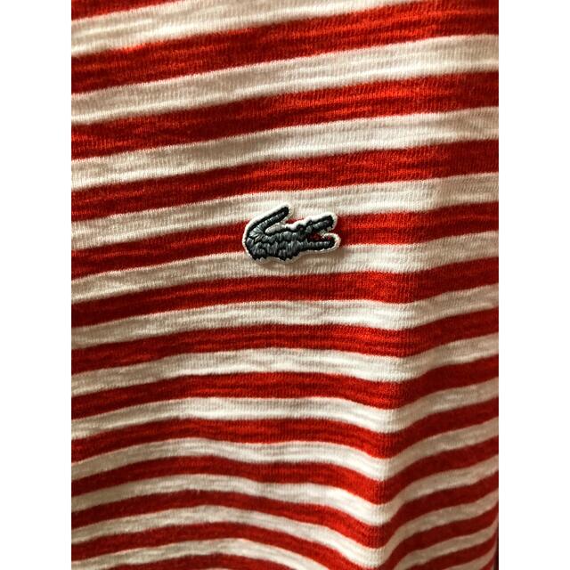 LACOSTE(ラコステ)のラコステ　レディース　長袖　ボーダー　古着 レディースのトップス(カットソー(長袖/七分))の商品写真