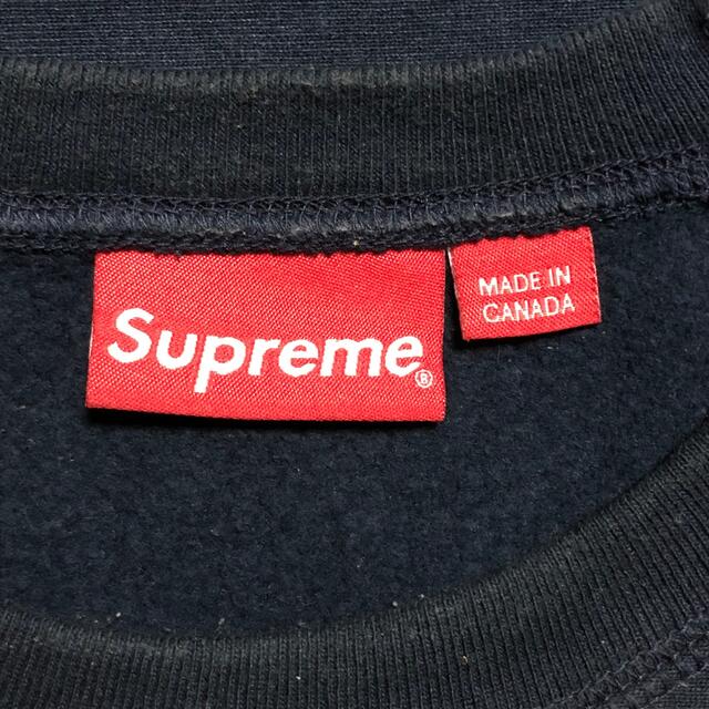 Supreme box logo crewneck navy 18aw L