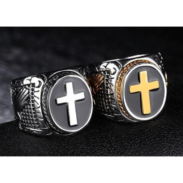 20号　シルバー　十字架リング　メンズアクセサリー　指輪　でかい メンズのアクセサリー(リング(指輪))の商品写真