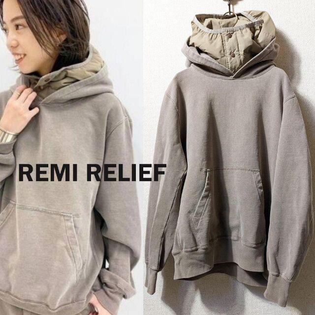 L'Appartement DEUXIEME CLASSE(アパルトモンドゥーズィエムクラス)のレミ レリーフ REMI RELIEF ダウン フード パーカー 美品 Y2.4 レディースのトップス(パーカー)の商品写真