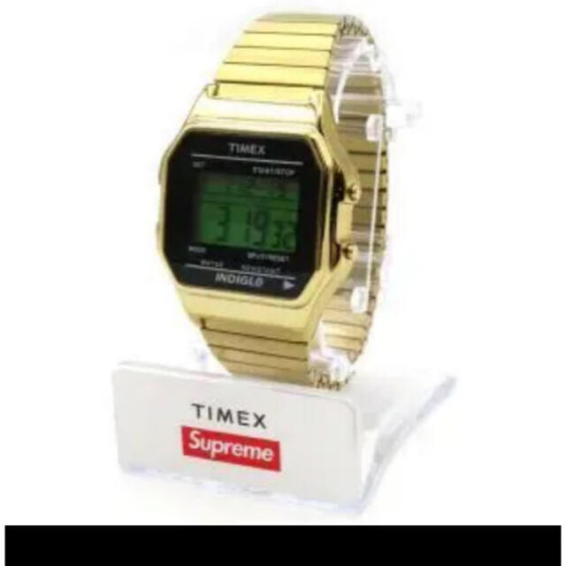 supreme timex コラボ　腕時計　電池付きメンズ