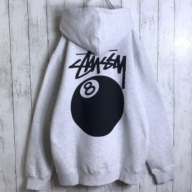 新品☆STUSSY ステューシー8ボールパーカー グレー XLサイズ - www