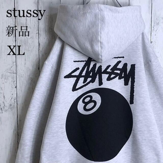 STUSSY/ステューシー　レアデザイン　プリント　裏起毛　エイトボール　M