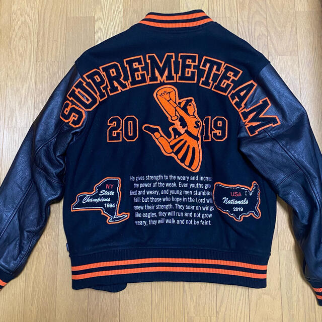 最終価格 定価割れ supreme team varsity jacket