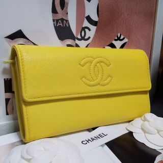 シャネル(CHANEL)の★正規品  美品★CHANEL シャネル キャビアスキン デカココ 長財布(財布)