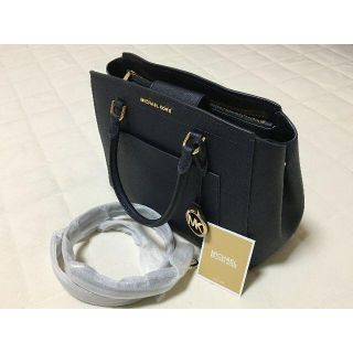 200新品♪MICHAEL KORS♪ラージ サッチェル2WAYバッグ紺