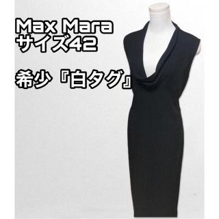 マックスマーラ(Max Mara)の美品　マックスマーラ　白タグ　マキシワンピース(ロングワンピース/マキシワンピース)