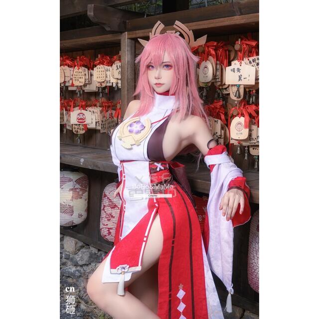 原神　八重神子(やえみこ)　コスプレ 1