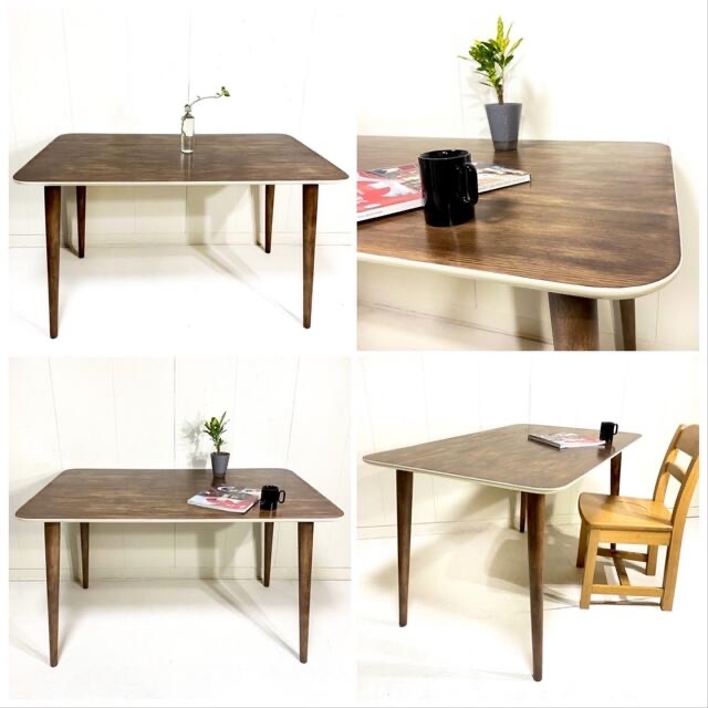 ダイニングテーブル　テーブル　リビングテーブル　机　北欧　ヴィンテージ インテリア/住まい/日用品の机/テーブル(ダイニングテーブル)の商品写真