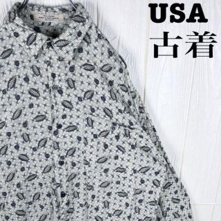 ラルフローレン(Ralph Lauren)のUSA古着 長袖シャツ 総柄 オーバーサイズ ゆるだぼ 90s レーヨン100%(シャツ)