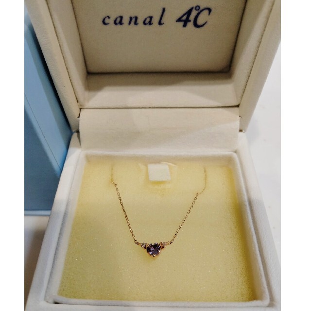 canal４℃(カナルヨンドシー)のcanal4℃ K10 ピンクゴールド ハートシェイプネックレス レディースのアクセサリー(ネックレス)の商品写真