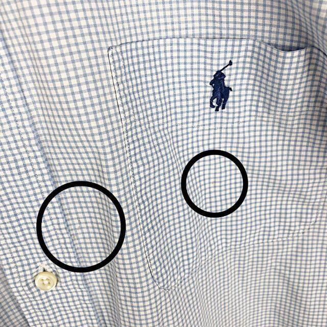 POLO RALPH LAUREN(ポロラルフローレン)のラルフローレン 長袖シャツ チェック柄 ワンポイント刺繍ロゴポニー ボタンダウン メンズのトップス(シャツ)の商品写真