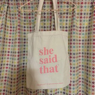 クツシタヤ(靴下屋)のshe said that × 靴下屋　トートバッグ(トートバッグ)