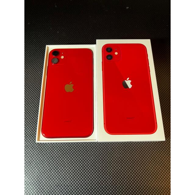 iPhone 11 (PRODUCT)RED 128 GB SIMフリースマートフォン/携帯電話