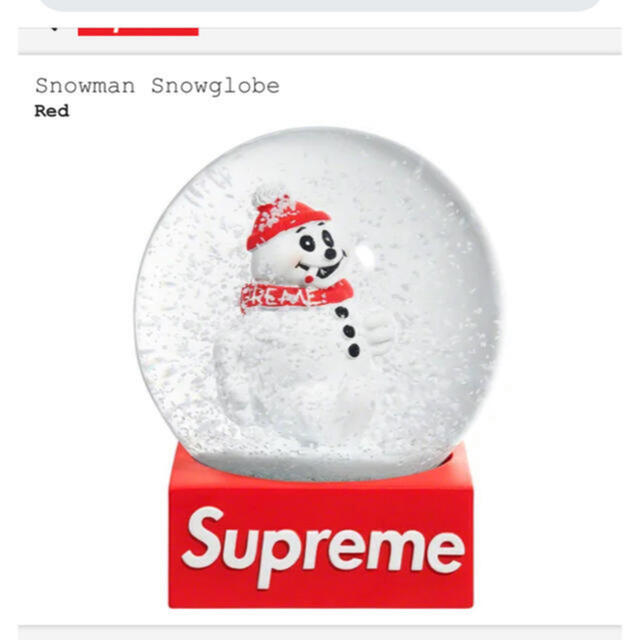 Supreme Snowman Snowglobe  スノードーム
