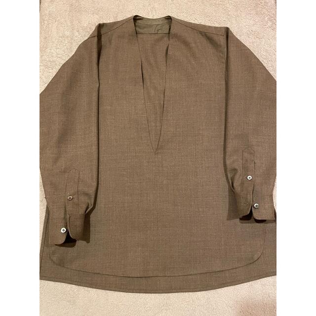 UNBIENT LIGHT WOOL SERGE PULL OVER SHIRT