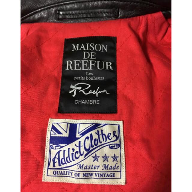 Maison de Reefur(メゾンドリーファー)のメゾンドリーファ☆梨花ブランド限定裏赤革ジャン レディースのジャケット/アウター(ライダースジャケット)の商品写真