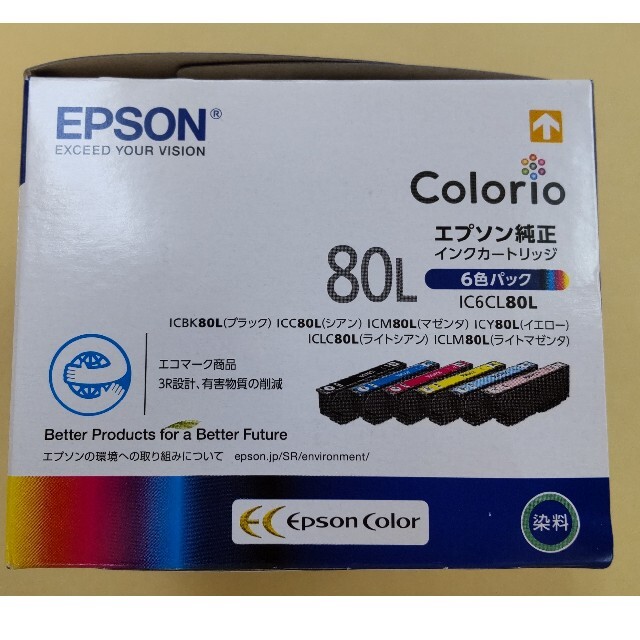 EPSON(エプソン)の【純正】EPSON インクカートリッジ IC6CL80L インテリア/住まい/日用品のオフィス用品(その他)の商品写真